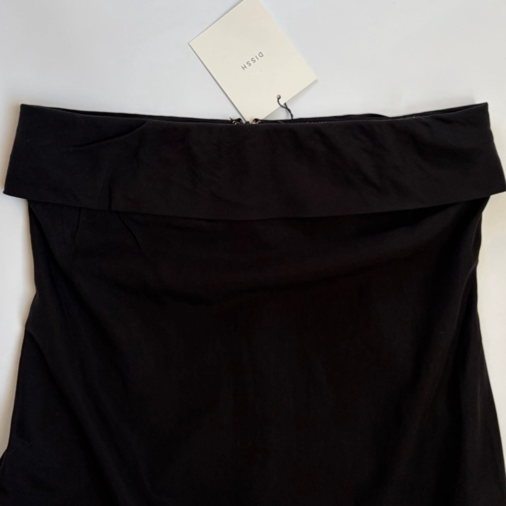 NWT DISSH Kai Strapless Midi Tube Dress Black Column Size 6 - Picture 10 of 15